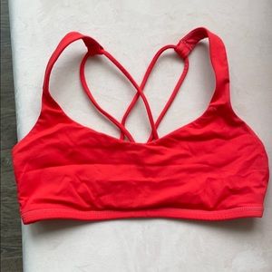Red lululemon sports bra